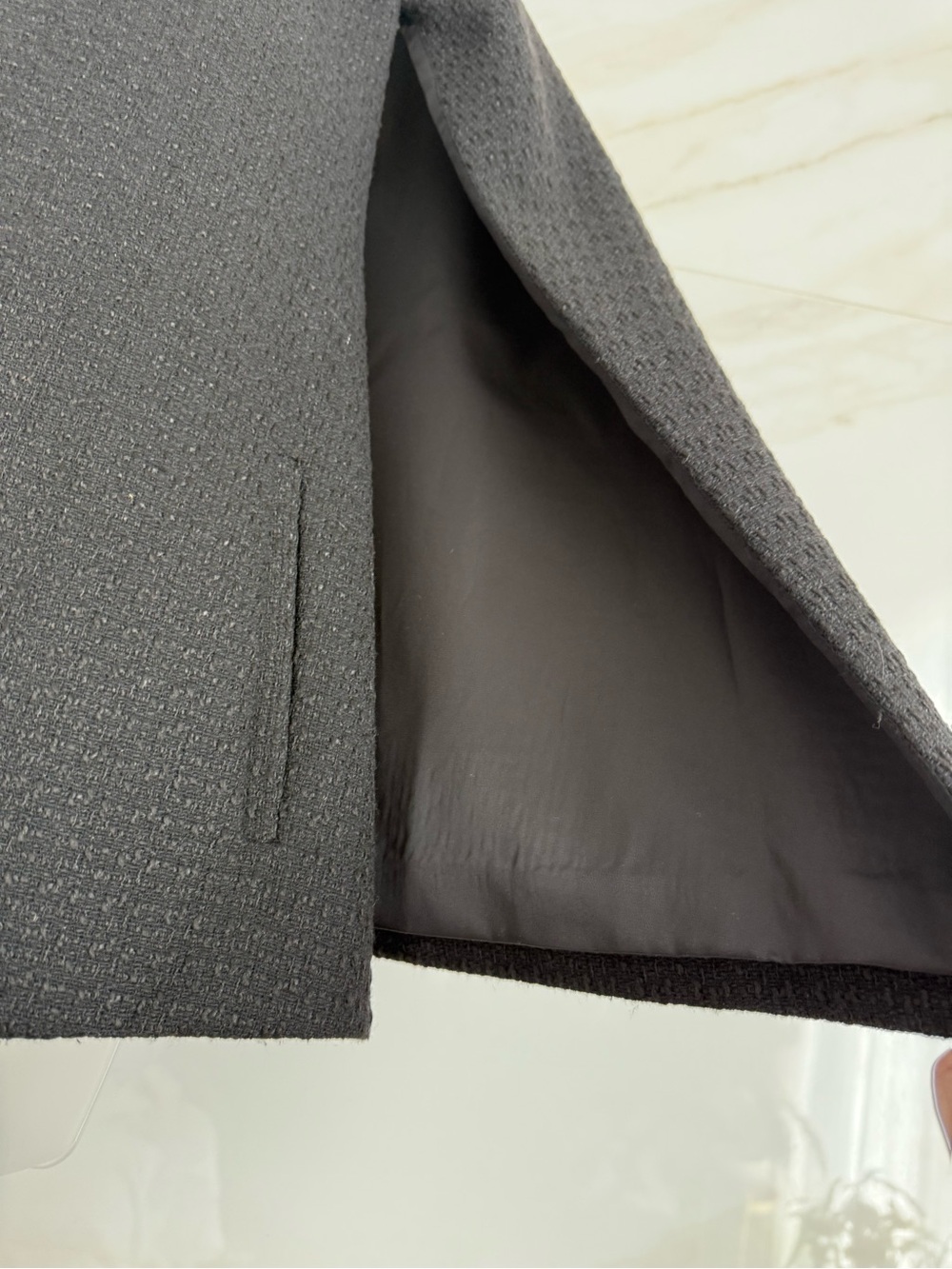 WD.NY Black Open-Front Textured Blazer - Picture 8 of 10